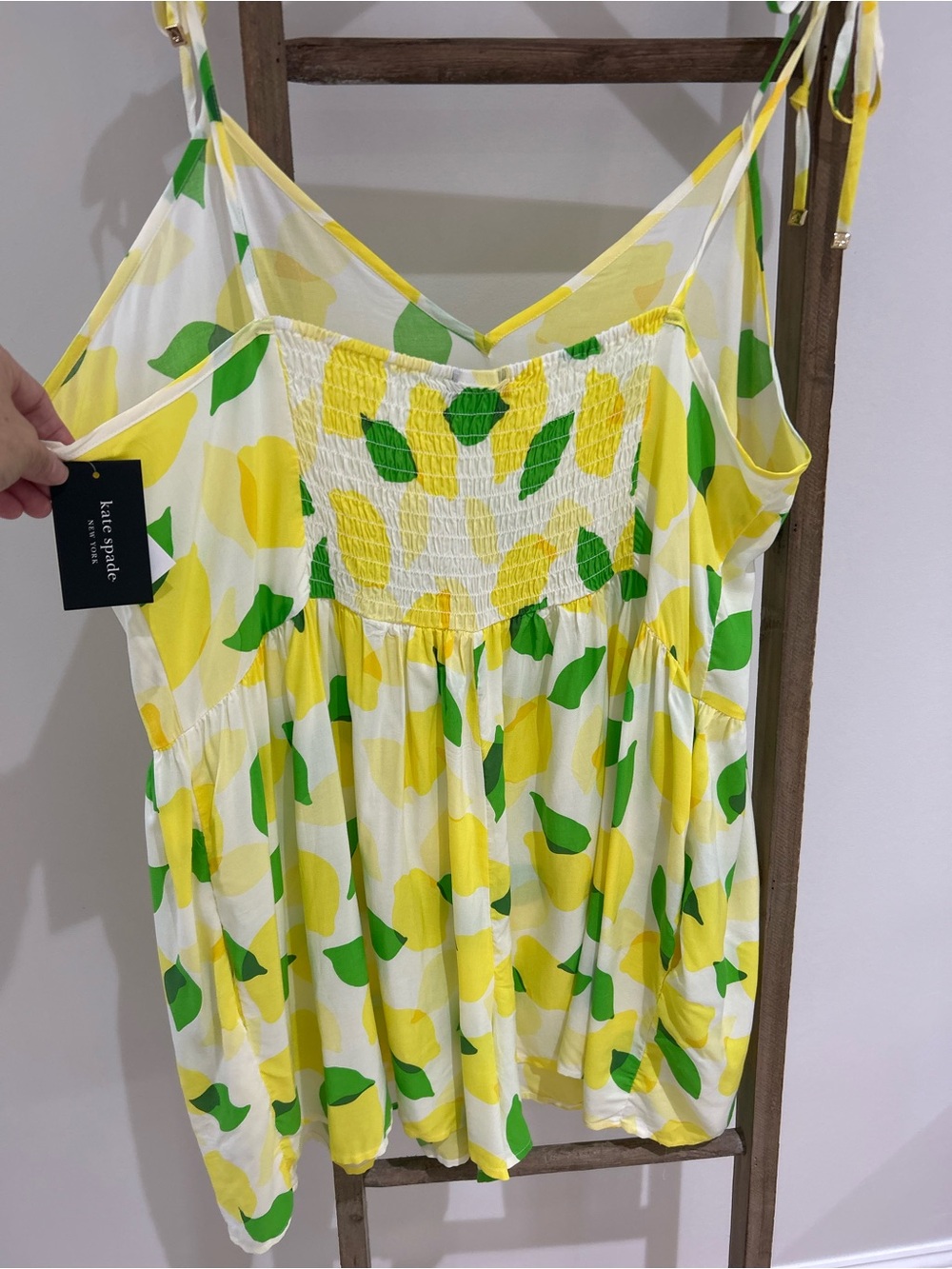Kate Spade New York Lemon Print Romper Swim Coverup Size XL NWT Playful Beach - Picture 6 of 11